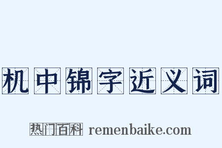 机中锦字近义词是什么意思的图片